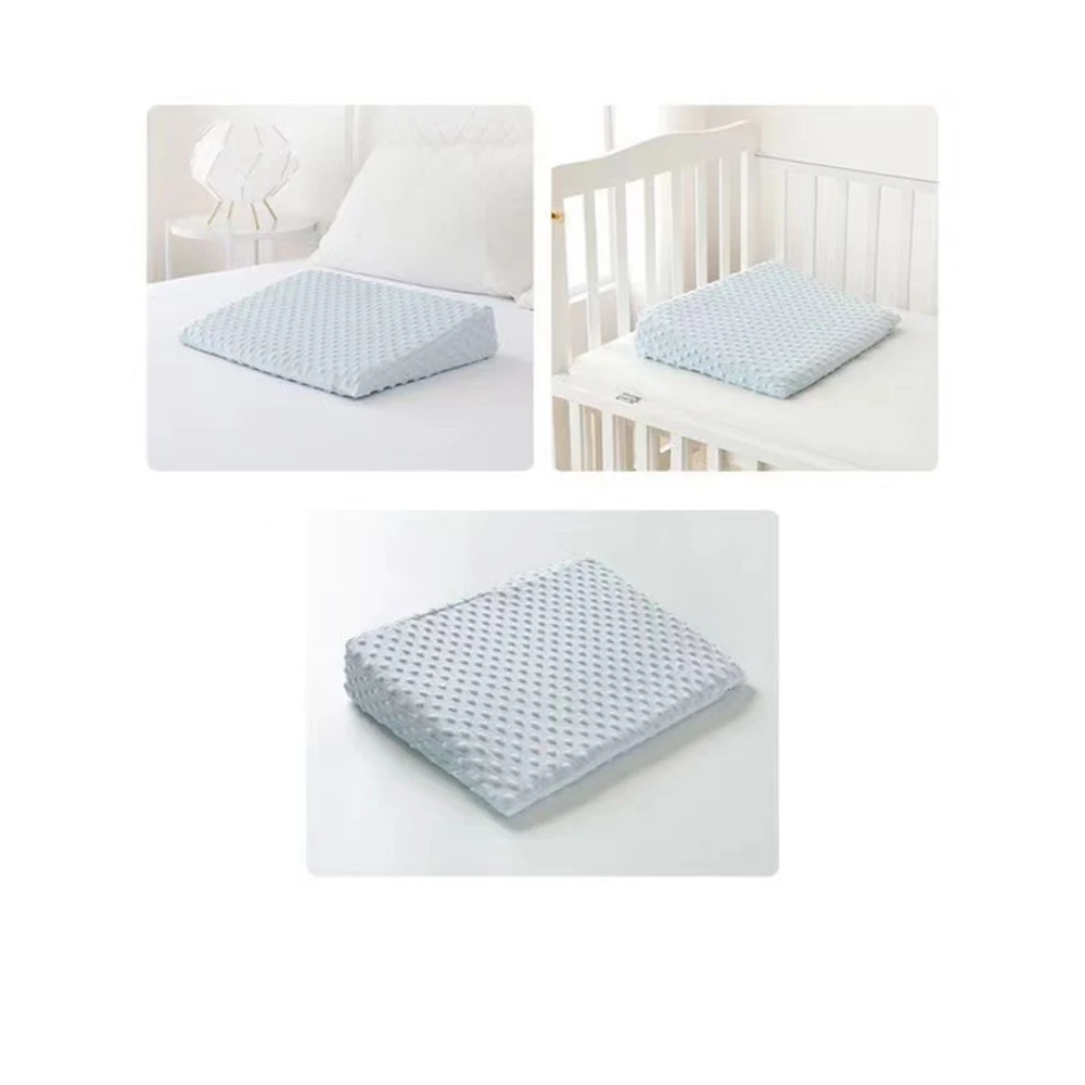 Bantal Tempat Tidur Wedge Bayi, dengan Atasan Busa Memori Bayi Anti Vomit Bantal Miring, Penopang Tubuh Bayi Anti Muntah