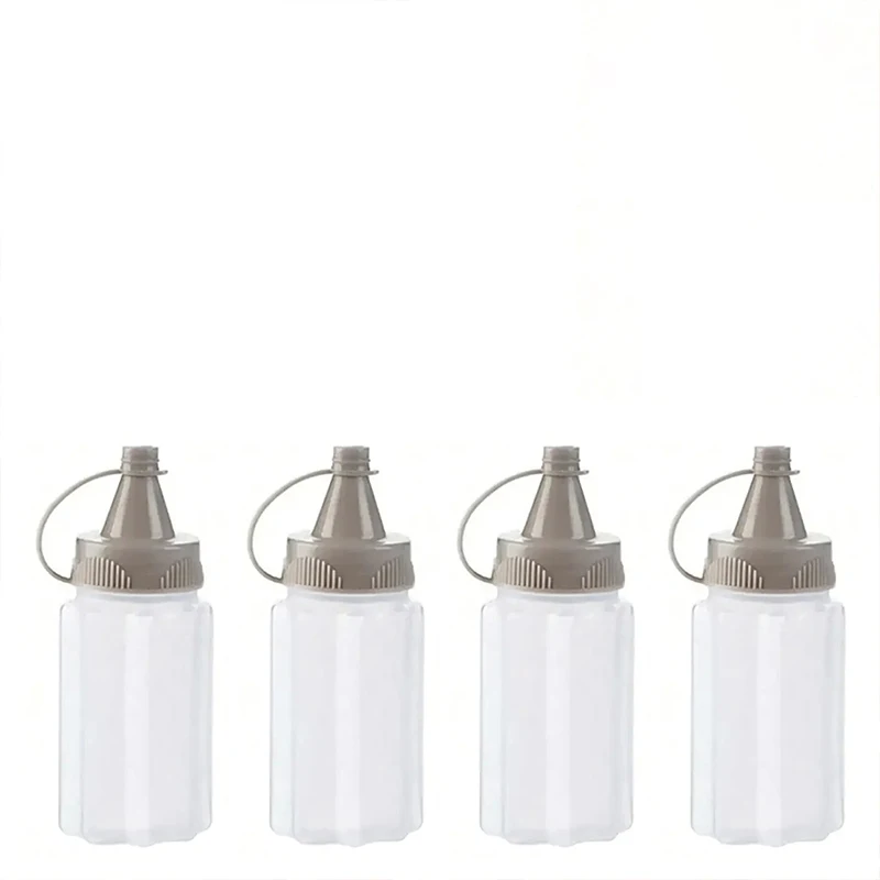 8 Pcs for Outdoor Camping Picnic BBQ Portable PP Sauce Squeeze Bottles Mini Translucent Condiment Jars Leakproof
