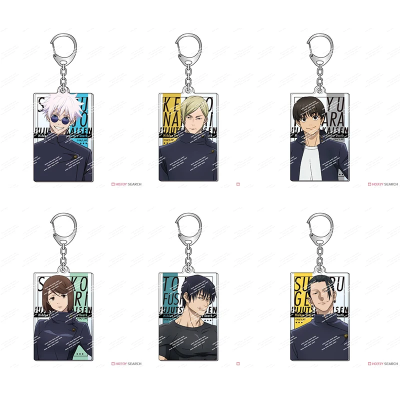 Jujutsu Kaisen Anime Figures Gojo Satoru Geto Suguru Cosplay Acrylic Key Chains Fushiguro Toji Character Keyring Bag Pendant Toy