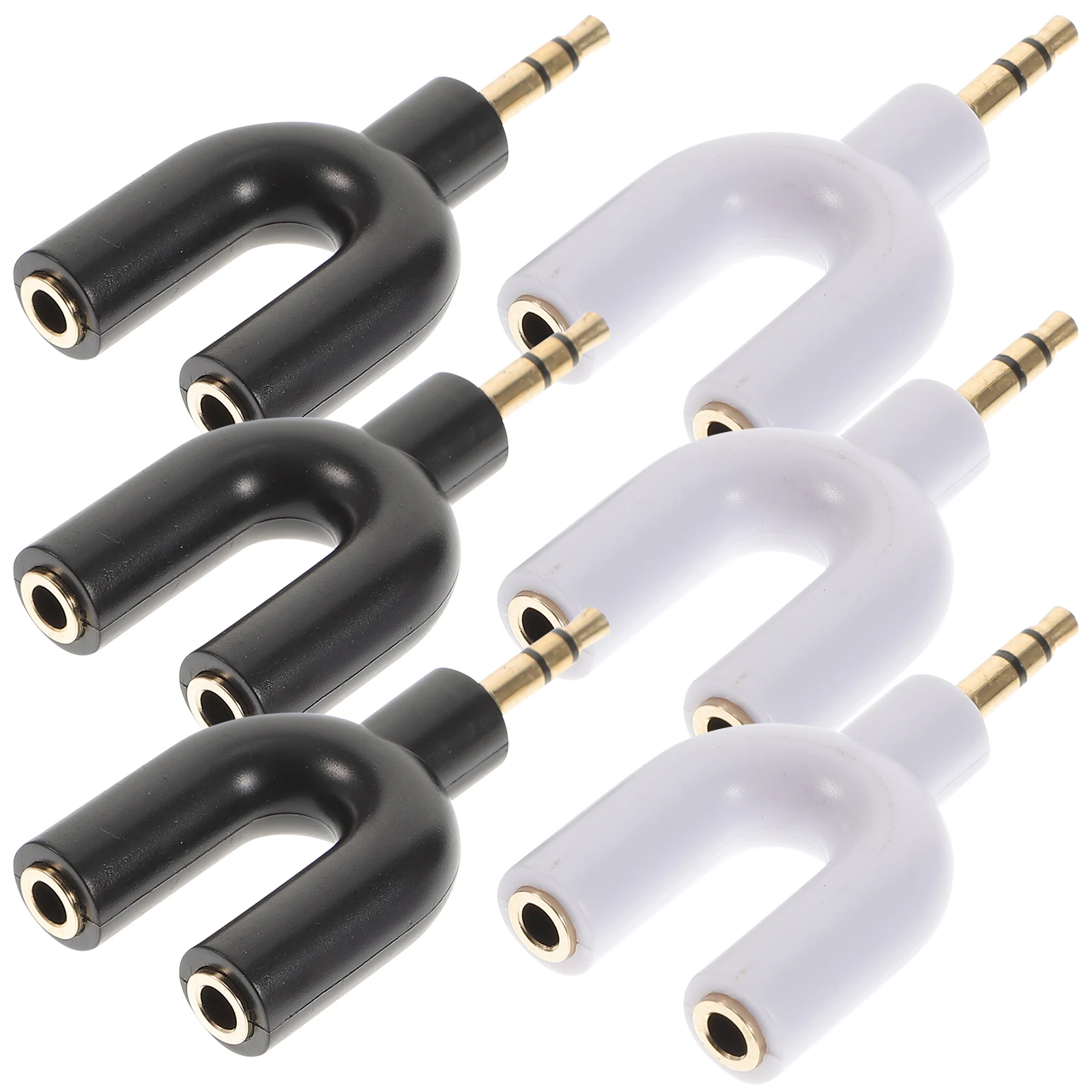 

6pcs Headphone Adapter Cable Microphone Splitter Audio Port 3 5mm Jack AUX Splitter Stereo Adapter for Laptops Tablets Phone