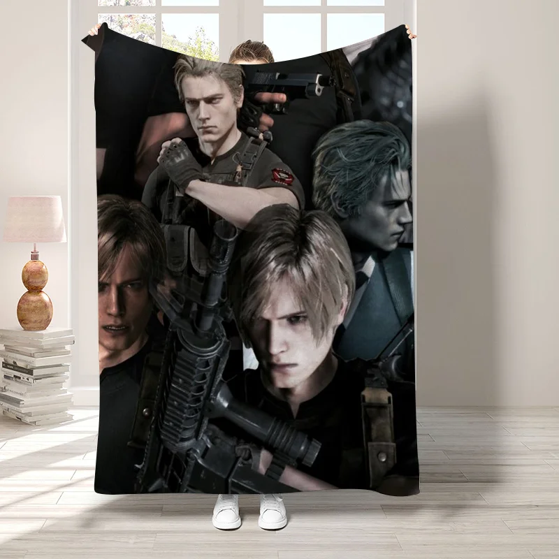 L-Leon Kennedy Boho Blanket for Living Room Decorative Bed Blankets Sofa Summer Bedroom Decoration Bedspread the Throw Fleece