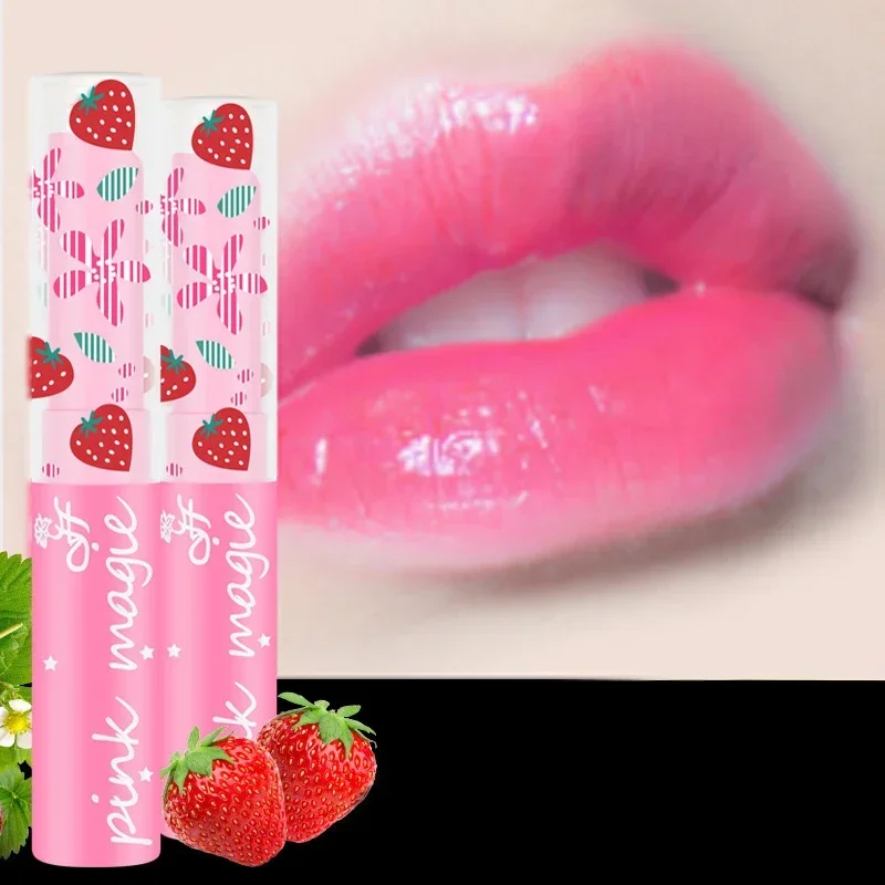 Strawberry Blam Temperature Change Lip Balm Vitality Color Lipstick  Lip Balm Change Lipstick Lip Care Beauty Makeup