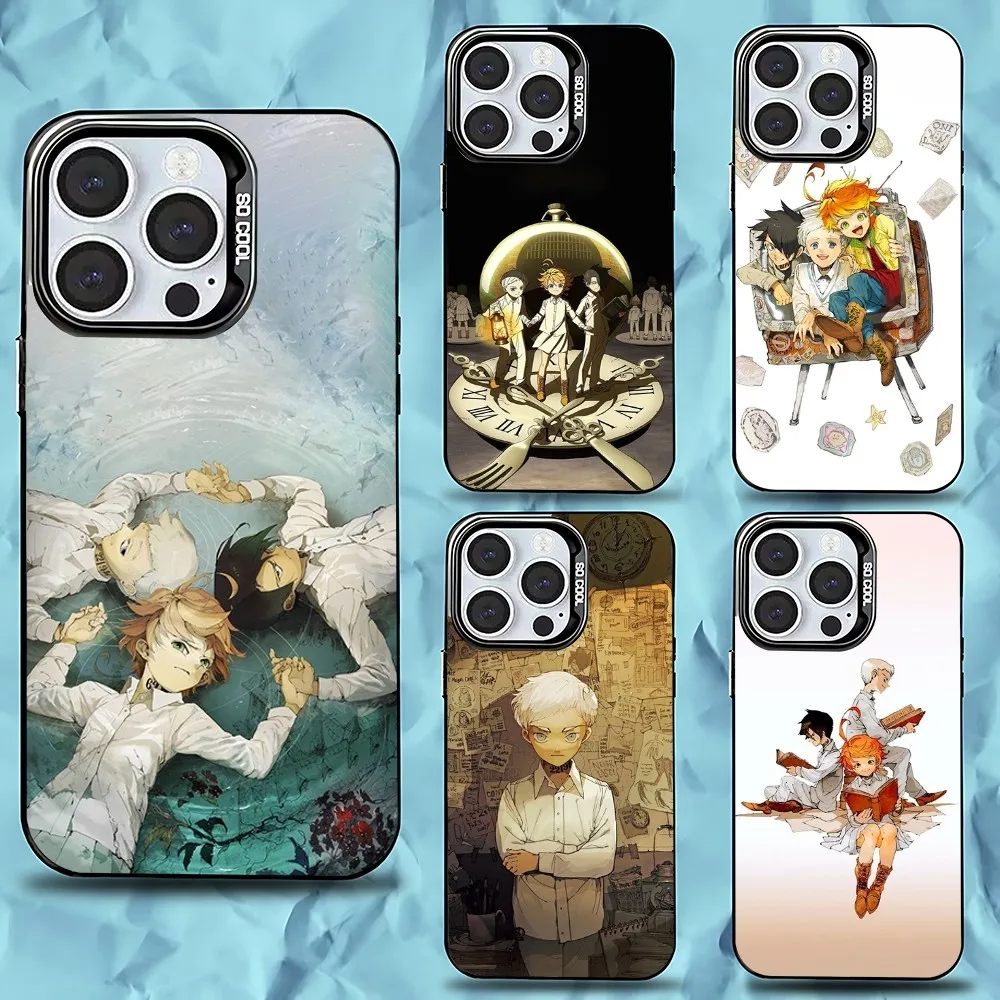 

The Promised Neverland Phone Case For iPhone 16,15,14,13,12,11,Pro,Max,Plus,Mini,XS,SE Anti Fall Black Matte Hard Bumper