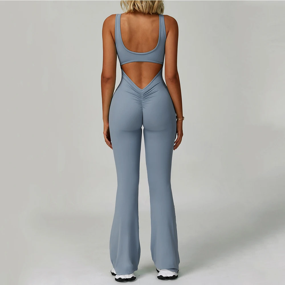 Gym Jumpsuit Women's Fitness Suit Yoga Sets Sports Overalls Woman Tracksuit Yoga Clothing Workout Sportswear Sexy Back V Rompers