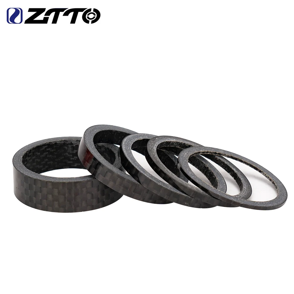 ZTTO Bicycle Headset Washer Stem Spacer 5 10 15mm Aluminum Alloy Carbon Ring Fit for 28.6mm Fork Steerer