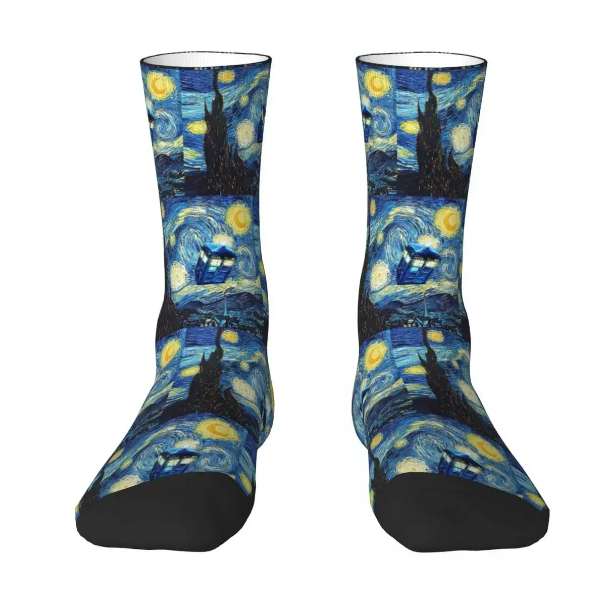 Flying Magic Phone Box Socks Harajuku Sweat Absorbing Stockings All Season Long Socks Accessories for Man's Woman's Gifts