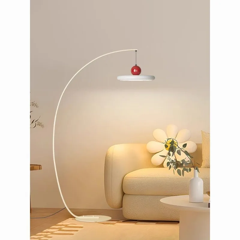 Cream atmosphere fishing lamp, floor lamp, living room bedroom sofa high-value ornament Japanese vertical desk lamp
