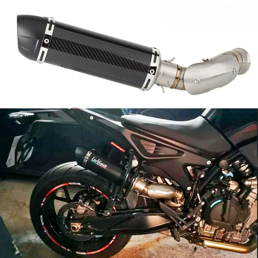 

Slip on 51mm Motorcycle Exhaust System Muffler Escape Modified Middle Link Pipe For KT 790 DUK 2018 2019 2020 DUK 790