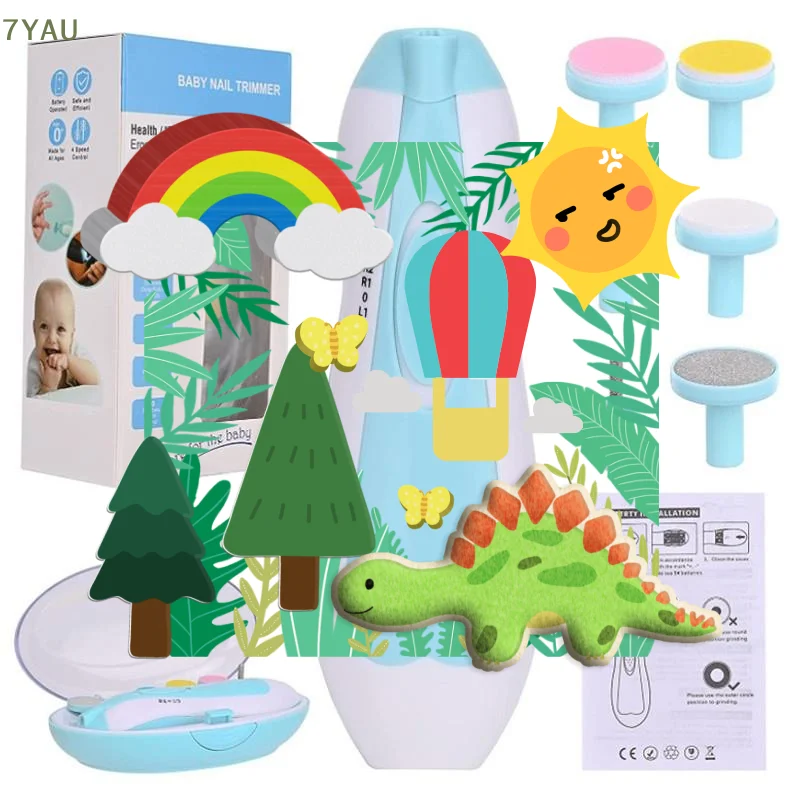 

Electric Baby Nail Clipper LED Light Baby Nail Trimmer Baby Care Set 4-speed Adjustment With Low Noise
