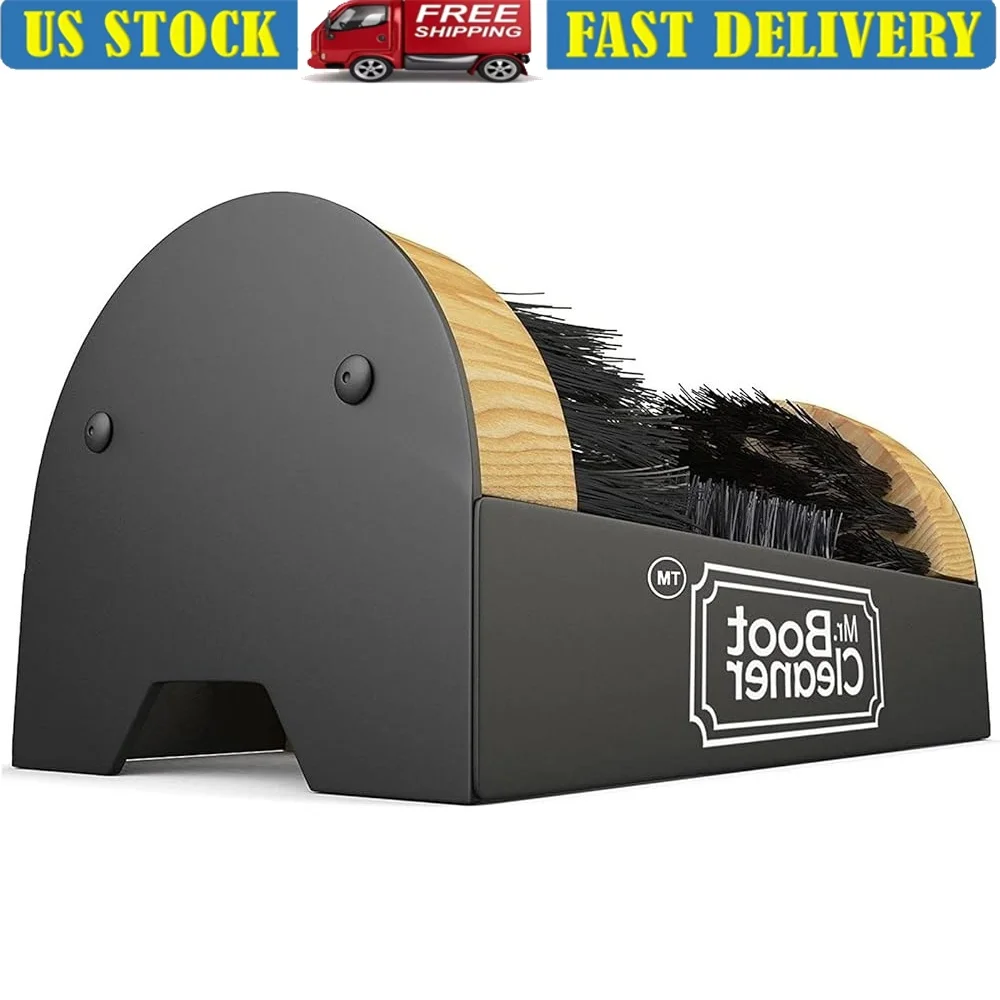 

Прочная деревянная щетка для чистки обуви, сверхмощный скребок для ботинок, коммерческий портативный скруббер для уличного крепления, простая установка, ржавчина