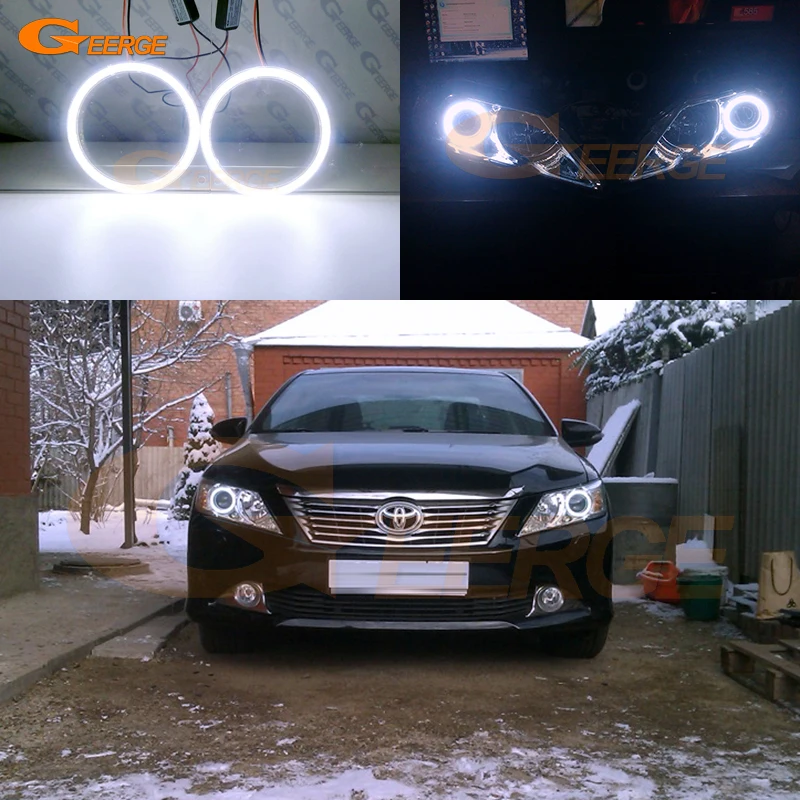 

For Toyota Camry 50 V50 XV50 Pre Facelift 2011 2012 2013 2014 Day Light Ultra Bright COB Led Angel Eyes Kit Halo Rings