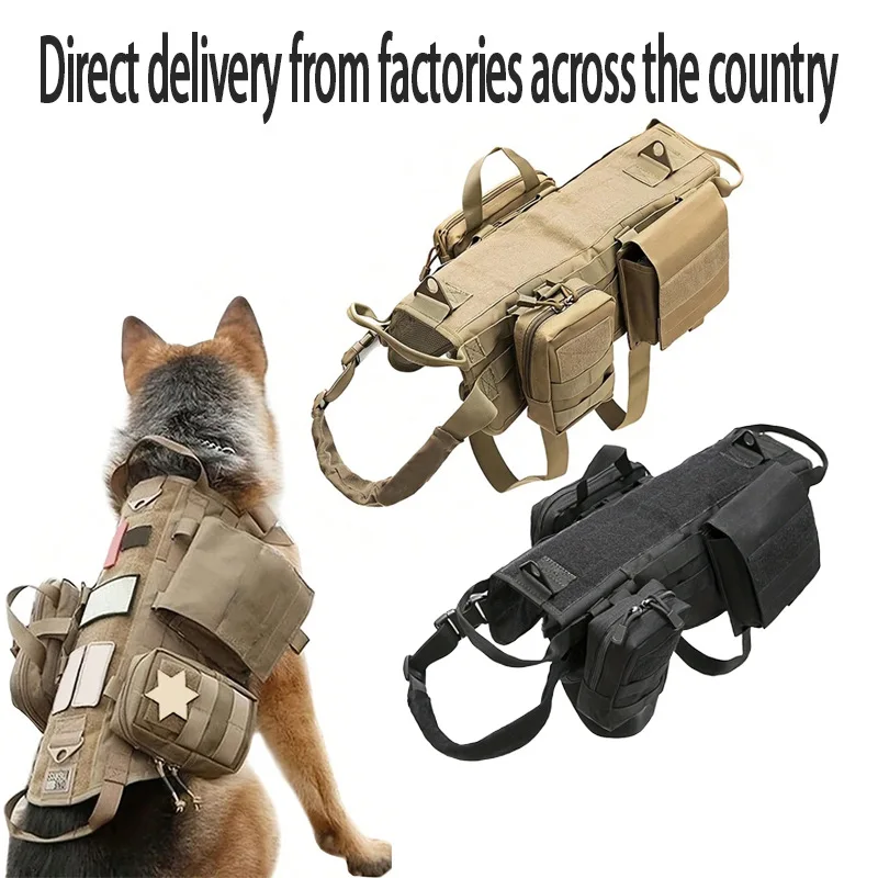 

Top Rated New Camo Tactical Dog Training Vest, Heavy Duty Outdoor Harness & Combat Gear for Extra Large Working Dogs