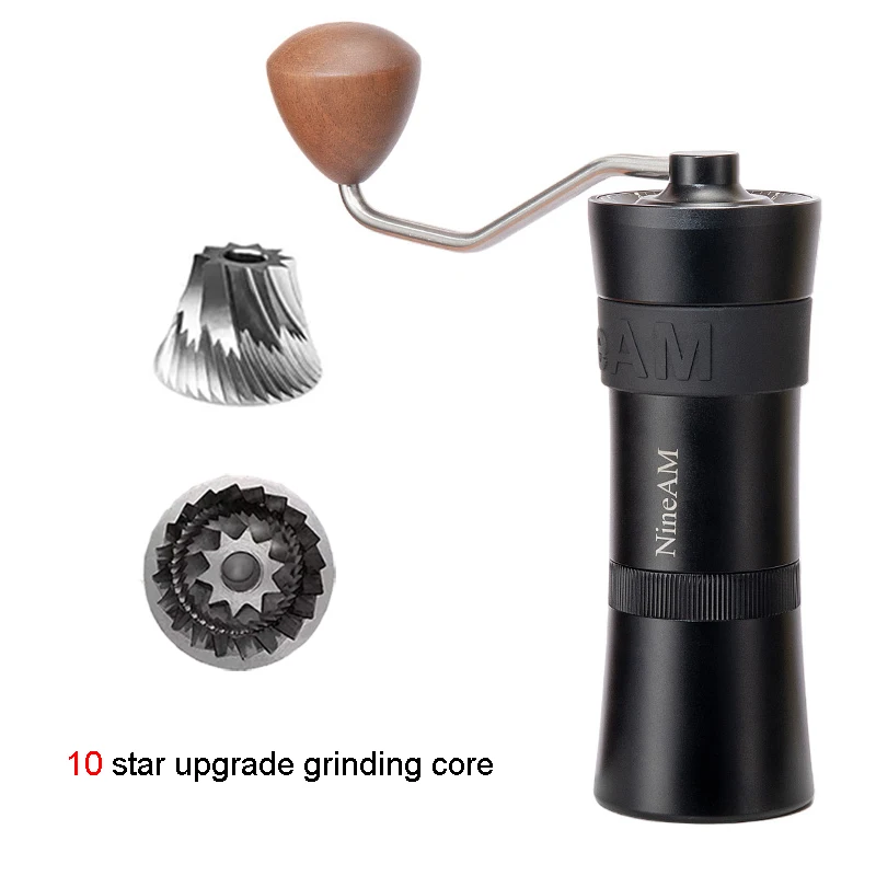 NineAM Manual Coffee Grinder High Quality Mini Portable Adjustable 7Star Stainless Steel Burr Coffee Accessories Hand Mill Tool