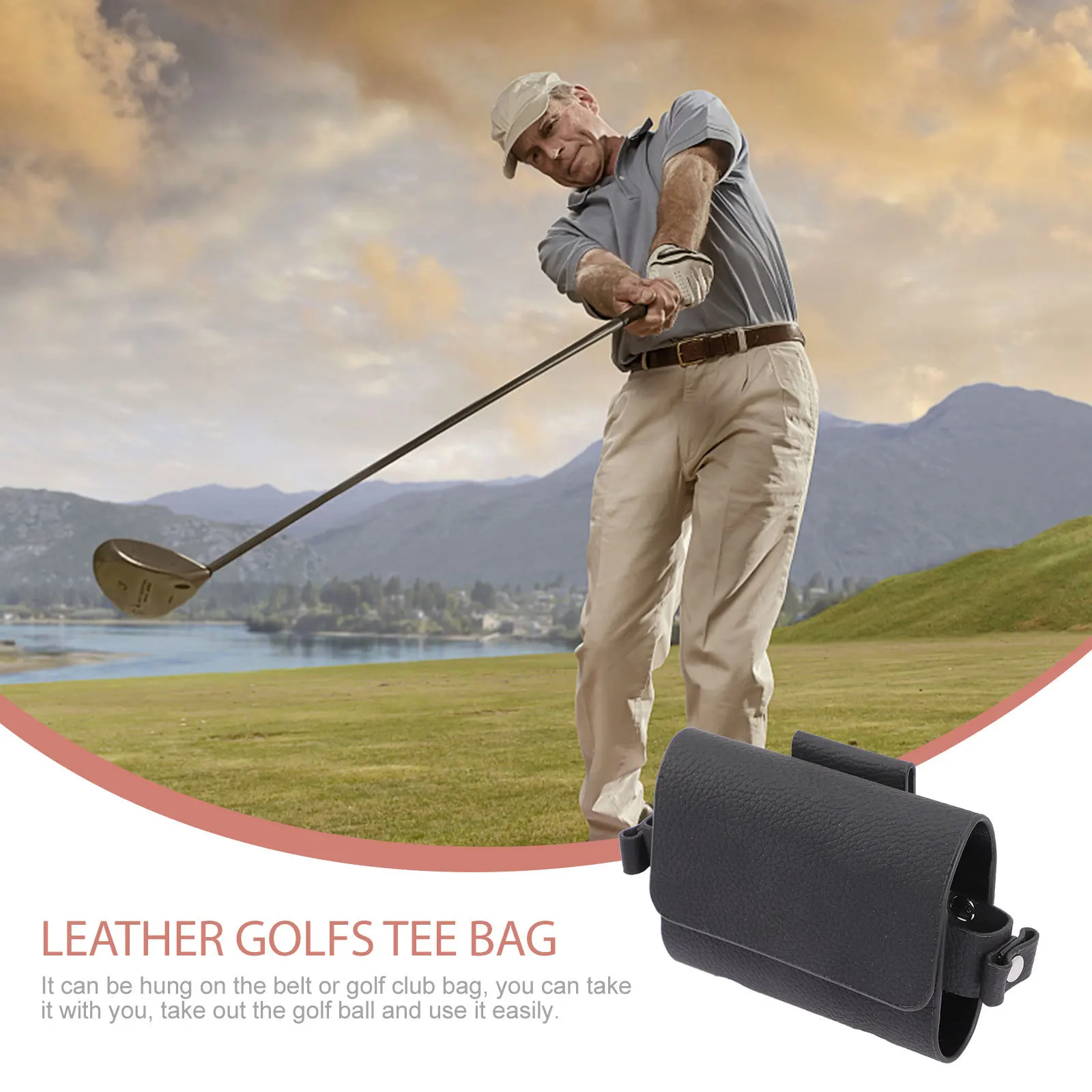 

Portable Golf Ball Holder Compact Design with Button Closure Reusable Storage Pouch for Golf Accessories and Daily Sports Needs