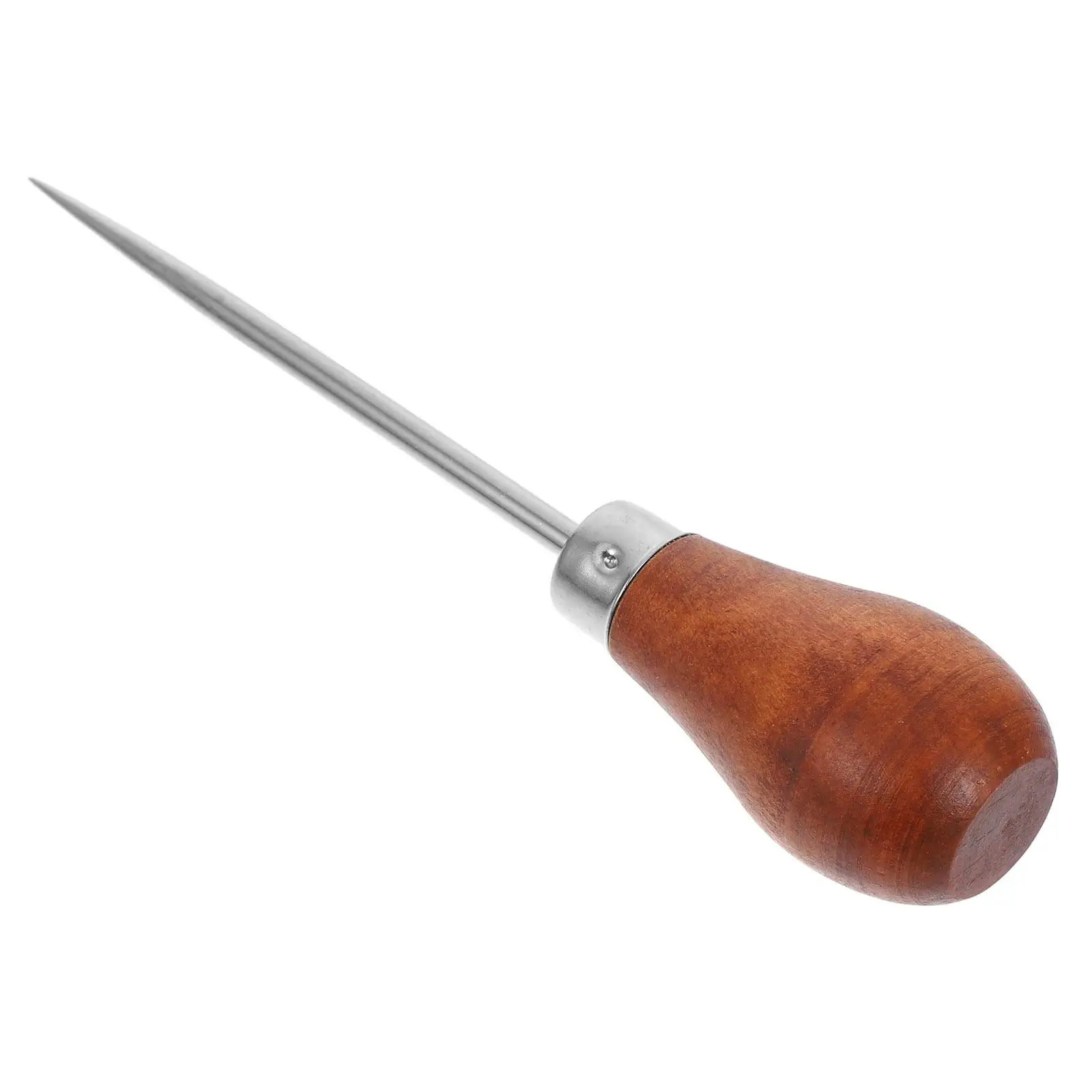 

Book Binding Tools Scratch Awl Wooden Handle for Craft Projects Ergonomic Durable Metal Weaving Sewing Punch Tool