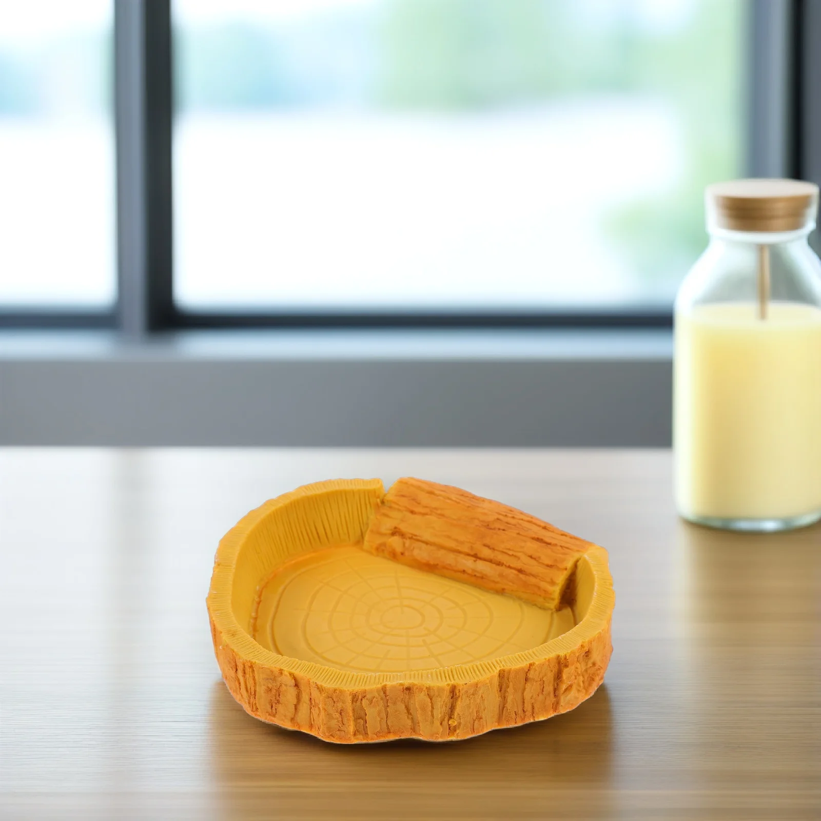 

Reptile Water Basin Resin Material Durable Safe No Odor Easy Clean Non Slip Design Lizards Horned Frogs Food Water Bowl Pet