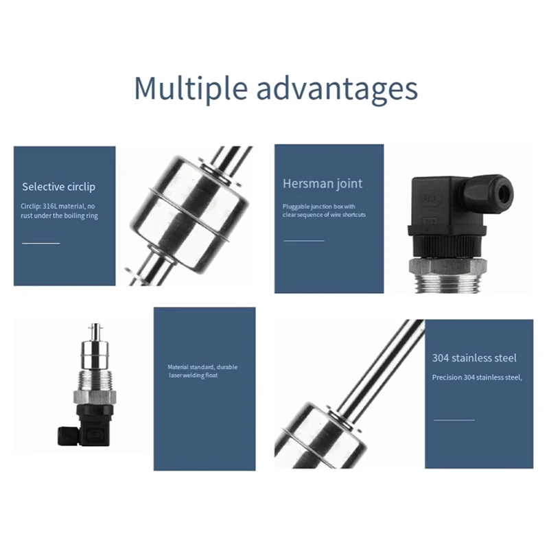 

BMBY-Hirschmann Connector Float Level Switch Liquid Level Sensor Water Oil Level Controller Reed Switch Single Ball 150