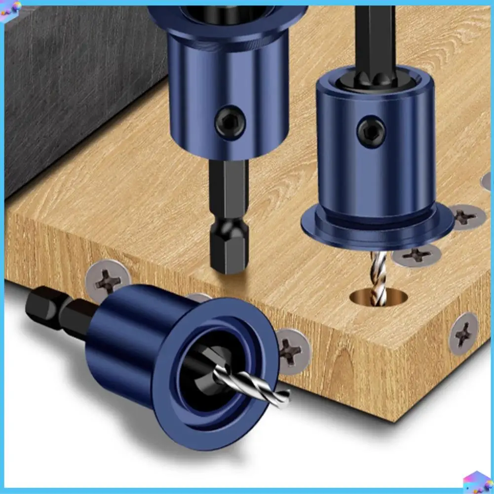 

A43T 6-Piece Set Of 10Mm Hexagonal Shank Woodworking Countersink Drill Bit Set 2-In-1 Limited Hole Opener