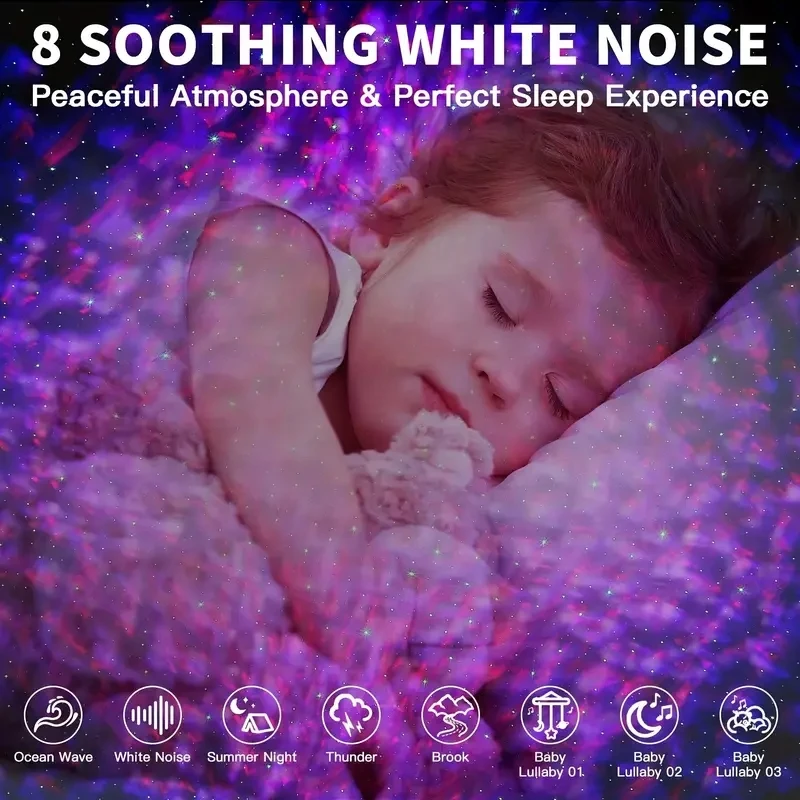 360° Rotating Space Dog Tuya Wifi Galaxy Star Projector 21 Color Modes With Music Speaker Phone App Remote Control For Kids Gif