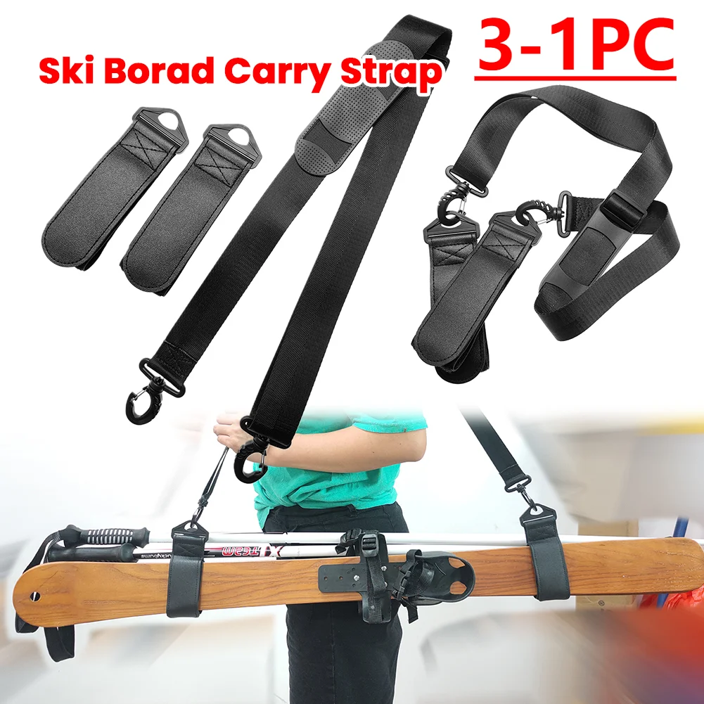 

3-1PC Skiing Pole Shoulder Hand Carrier Leash Portable Outdoor Sports Skiing Accessories Adjustable Shoulder Handle Straps