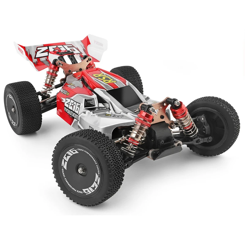 Voiture RC Wltoys 144001 1/14 2.4G 4WD 60km/h, modèle de course haute vitesse avec moteur magnétique puissant 550