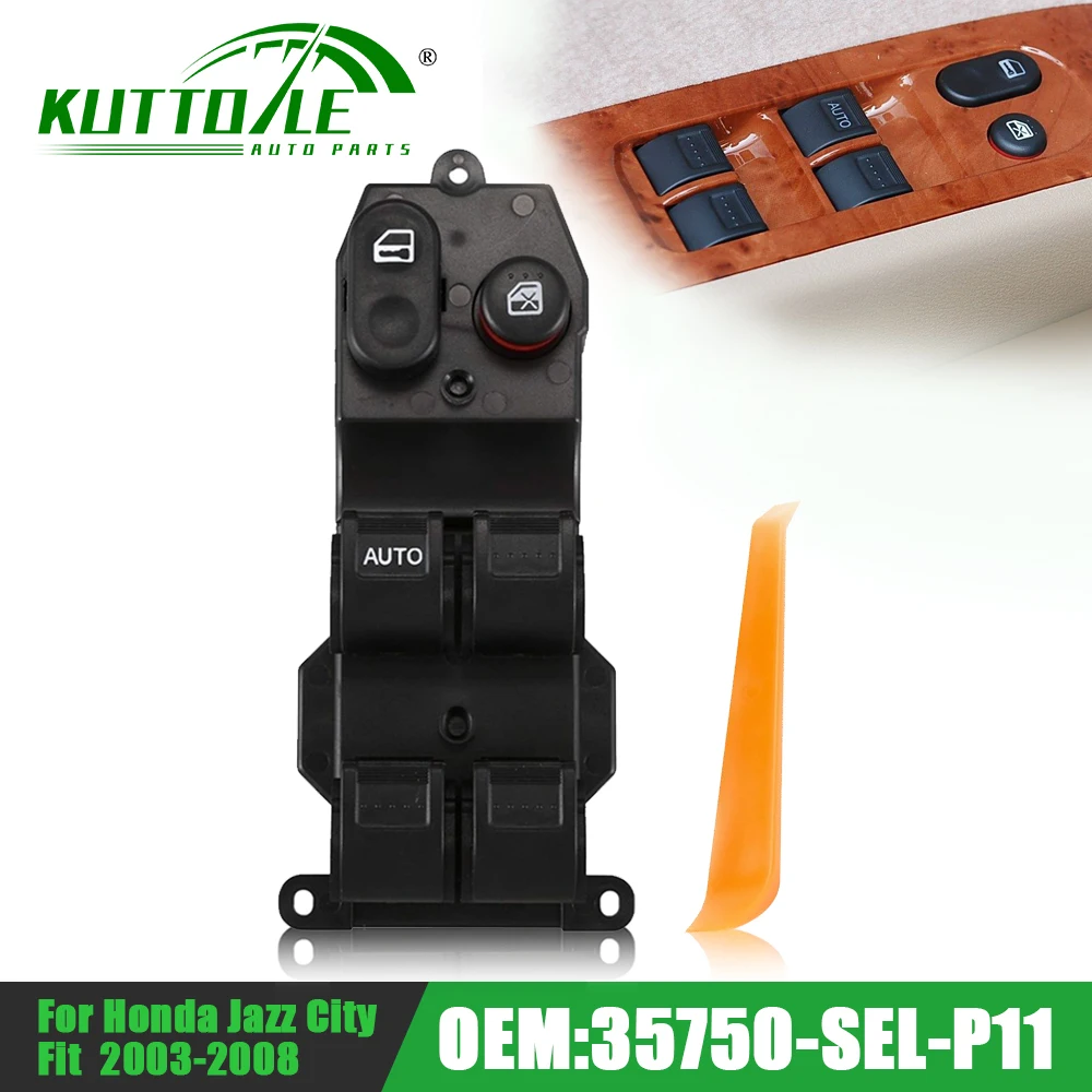 35750-SEL-P11 Power Master Window Lifter Control Switch 35750-SAA-G12 For Honda Jazz Fit City 2003 2004 2005 2006 2007 2008