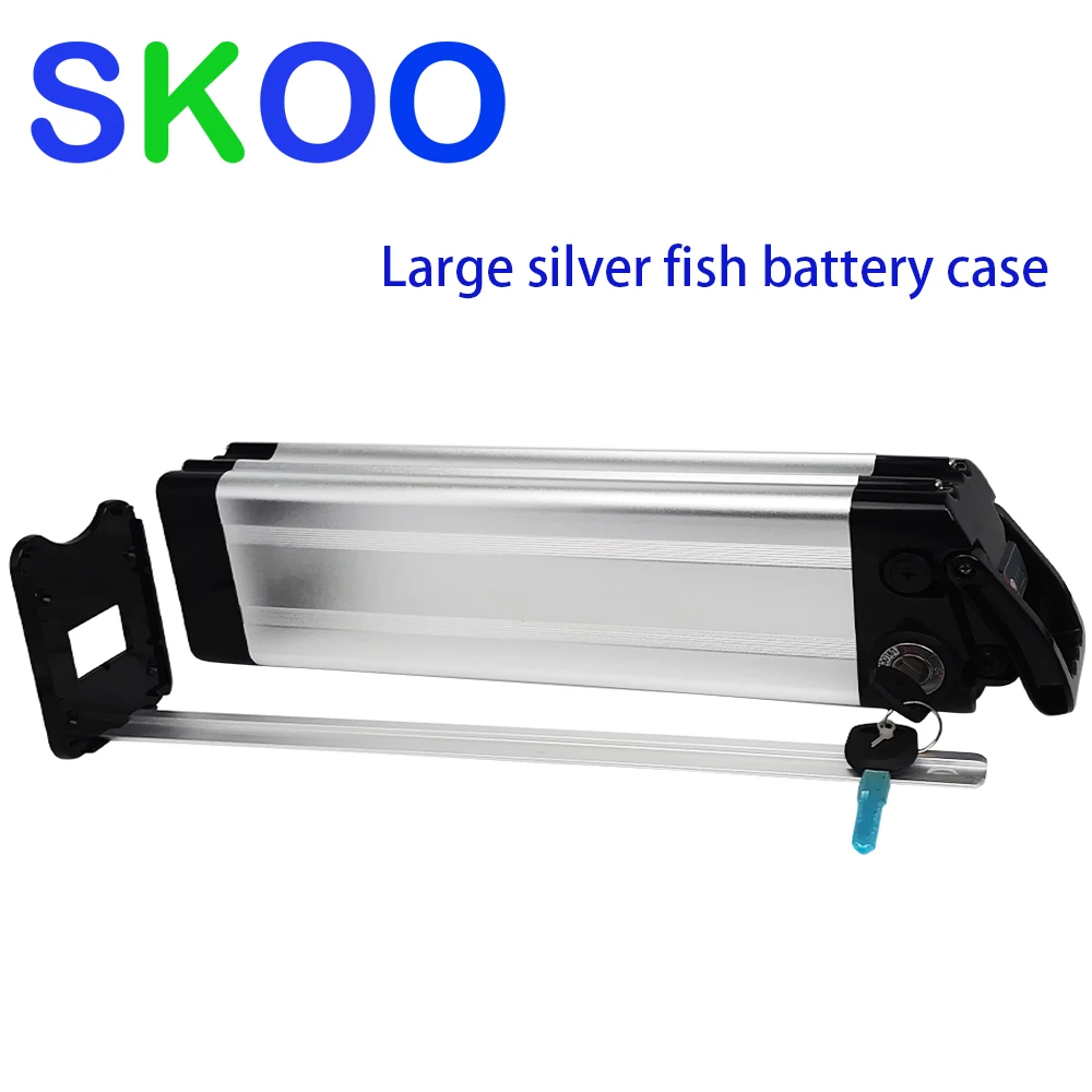 

Ebike Battery Case Large Sliver Fish 24V 36V 48V Lithium Battery Case Box Electric Bike Ebike Empty Battery Box Case