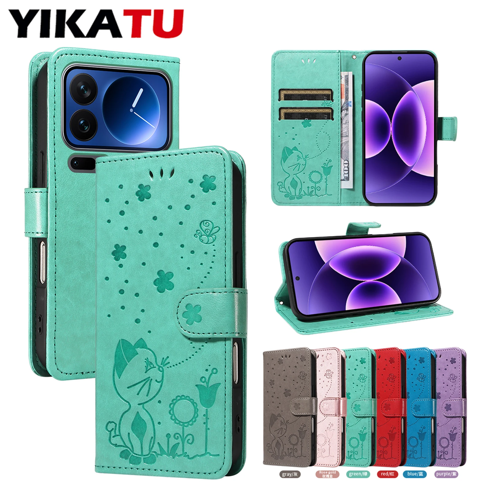 

Magnetic Flip Card Wallet Case For Xiaomi Poco C85 4G C75 C71 C65 10T Lite X7 Pro 5G X6 X5 X4 GT X3 NFC Kickstand Phone Cover