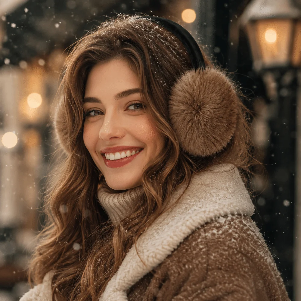Fashion Warm Winter Earmuffs Faux Fur Folding Earmuffs Portable Cold Protection Earflap Protection Outdoor