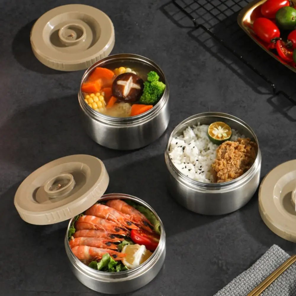 Multi Layer Insulated Food Bucket 304 Stainless Steel Individual Meal Boxes Insulated Food Container Sealed