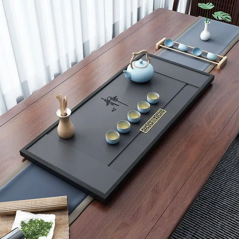 Chinese Marble Tea Tray Supplies Rectangular Ceramic Tea Tray Luxury Tea Stone Natural Stone bandejas madera Rectangular Tray