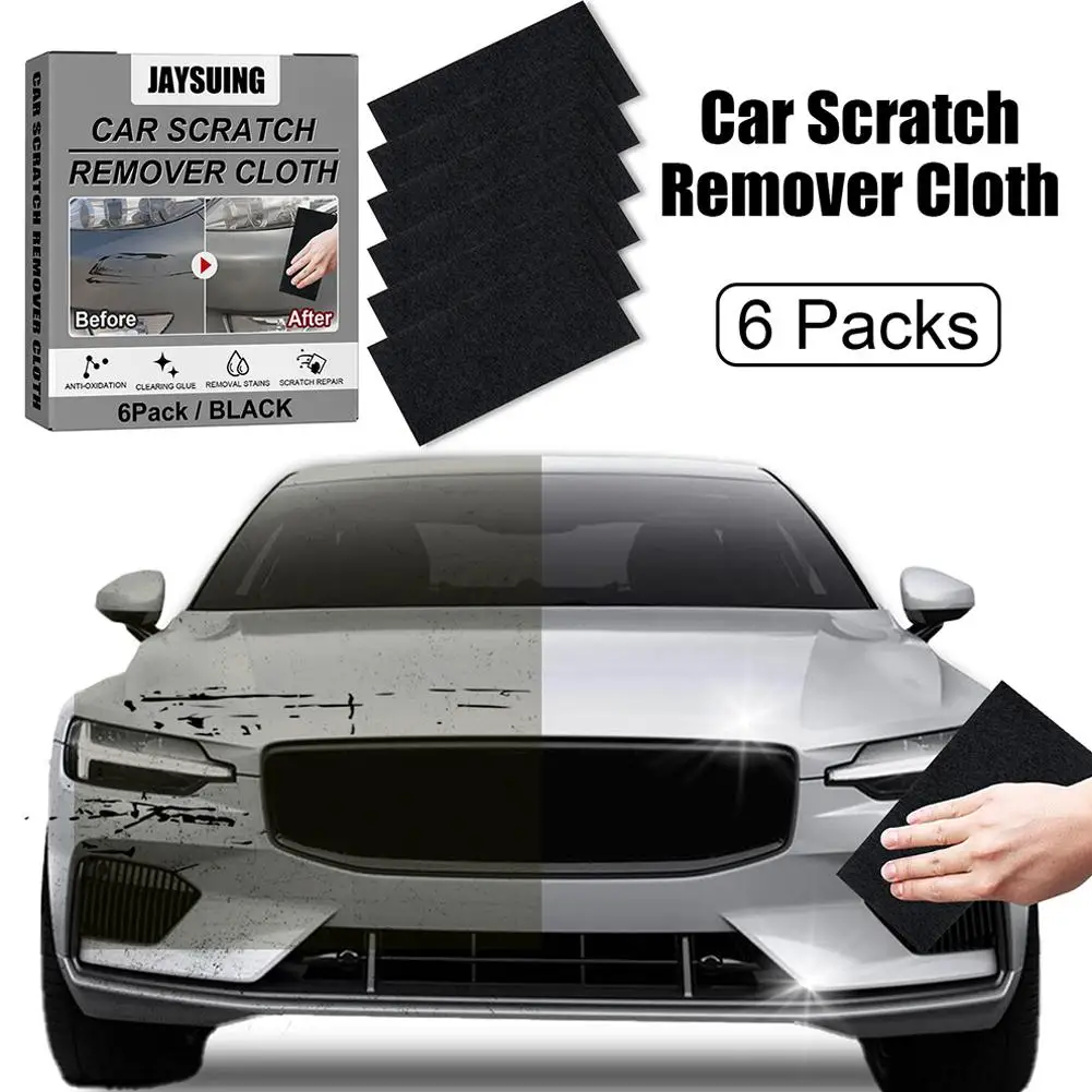 Pano de reparo multiúso Scratch, Removedor de arranhões do carro mágico, Ferramentas de pintura da aparência do carro, E5U7, 6pcs por caixa