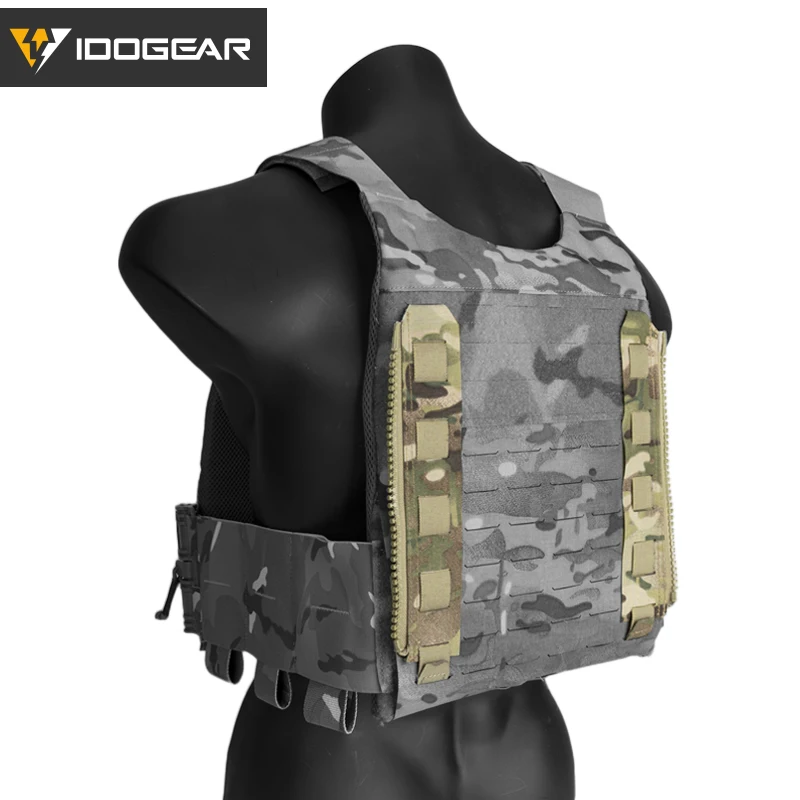 IDOGEAR Tactical Zipper MOLLE Adapter 500D Nylon Lightweight Versatile For Rear Pack Plate Carrier 3950