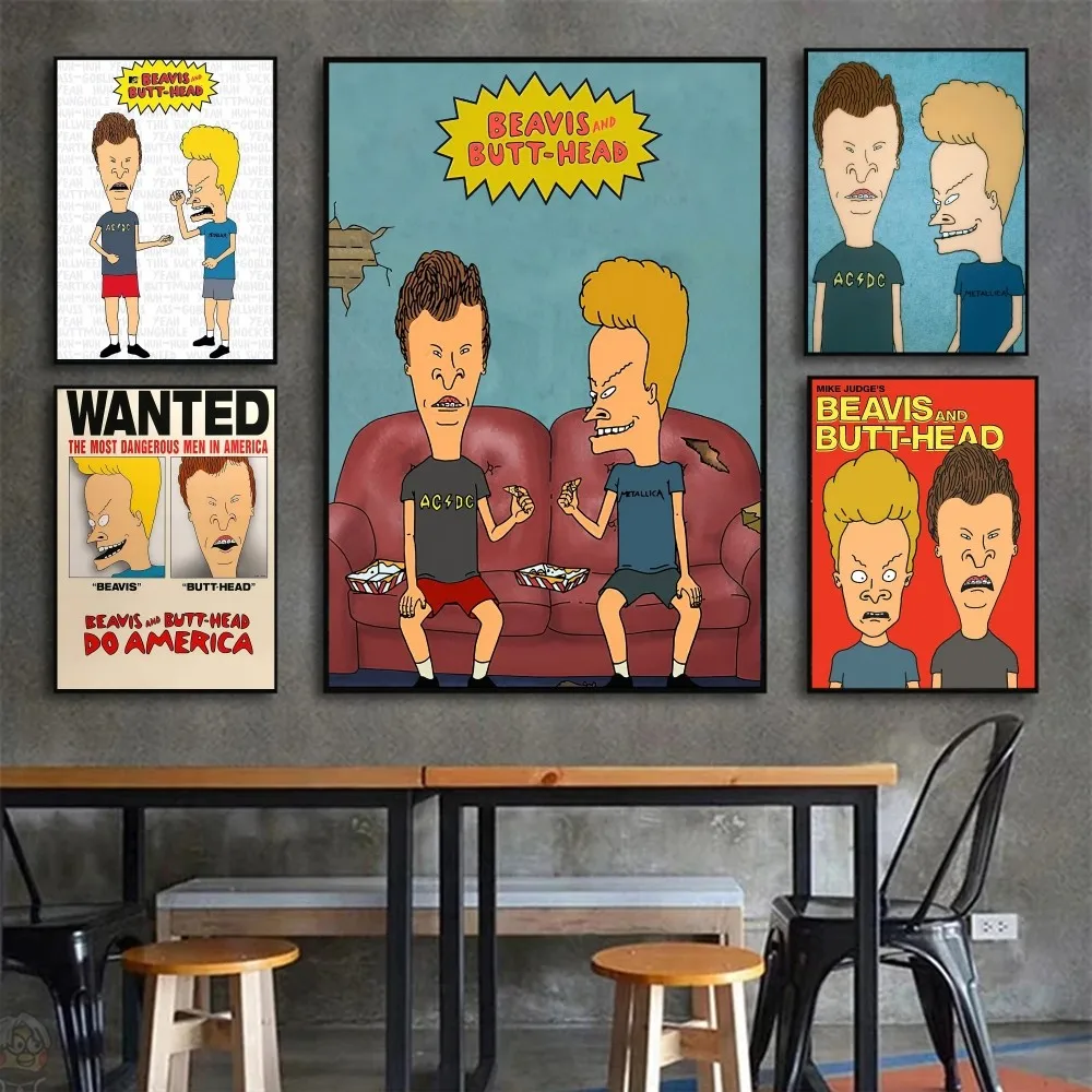 Beavis And Butt-Head Poster Wall Art Home Decor Room Decor Digital Painting Living Room Restaurant Kitchen Art