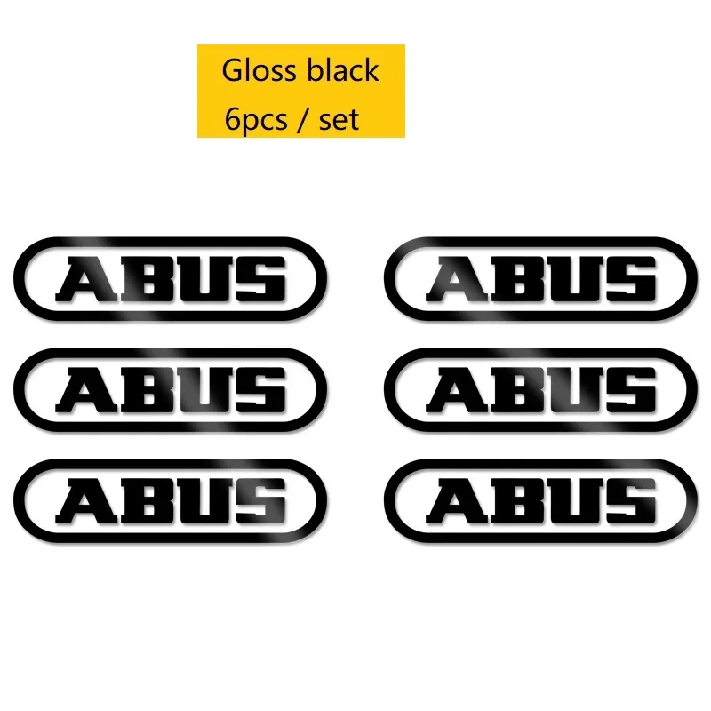 6pcs MTB Road Bike Rack Stickers for ABUS Vinyl Waterproof Sunscreen Antifade Bicycle Cycling Helmet Frame Decals