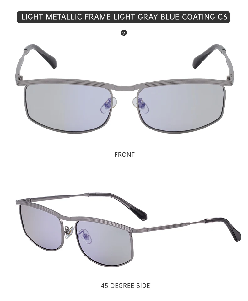 Übergroße rechteckige Punk-Sonnenbrille für Herren 2026 Luxusmarke Vintage Metallrahmen Sonnenbrille für Männer Outdoor UV400 Schutzbrille – Detail 19