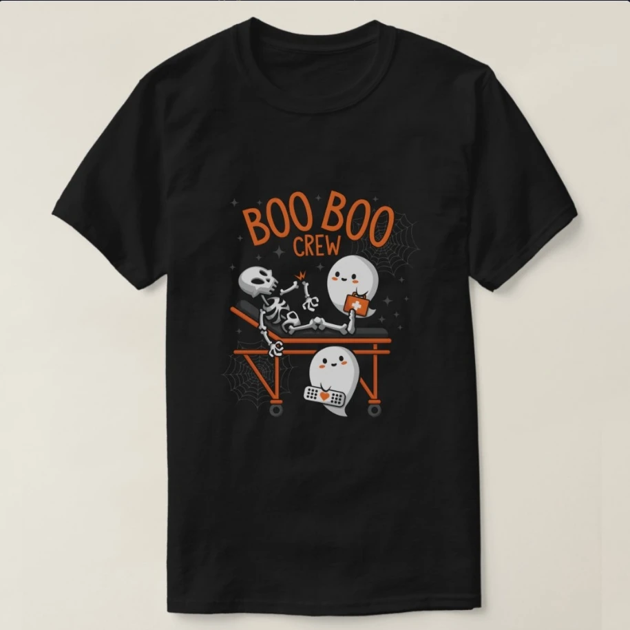 

Boo Boo Crew Ghost Doctor Paramedic Emt Nurse Hall T-Shirt 100% Cotton O-Neck Short Sleeve Summer Casual Mens T-shirt Streetwear