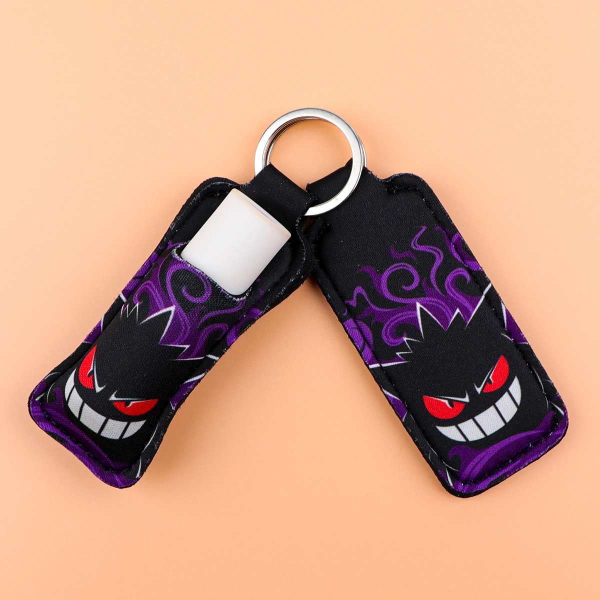 เกมอะนิเมะญี่ปุ่น Monster คลิปบนลิปสติกผู้ถือพวงกุญแจผู้หญิงพวงกุญแจอินเทรนด์ Lip Balm กระเป๋า Charms อุปกรณ์เสริม