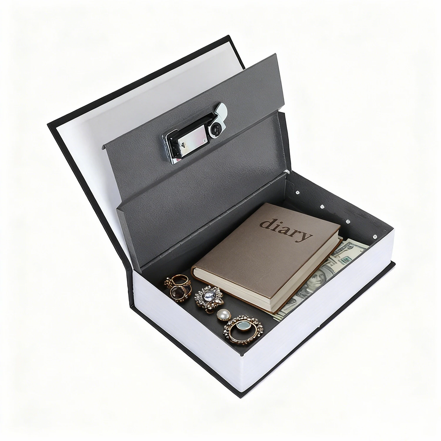 Dictionary Shape Diversion Safe with Combination Lock Money Coin Deposit Bank Cash Valuables Hidden Secret Mini Security Safe