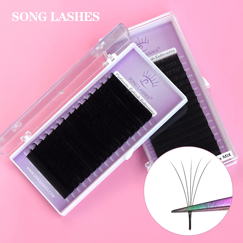 SONG LASHES  False Eyelash Extensions Soft Thin Tip New Products B CD curl 0.03 Thickness Suit for Salon