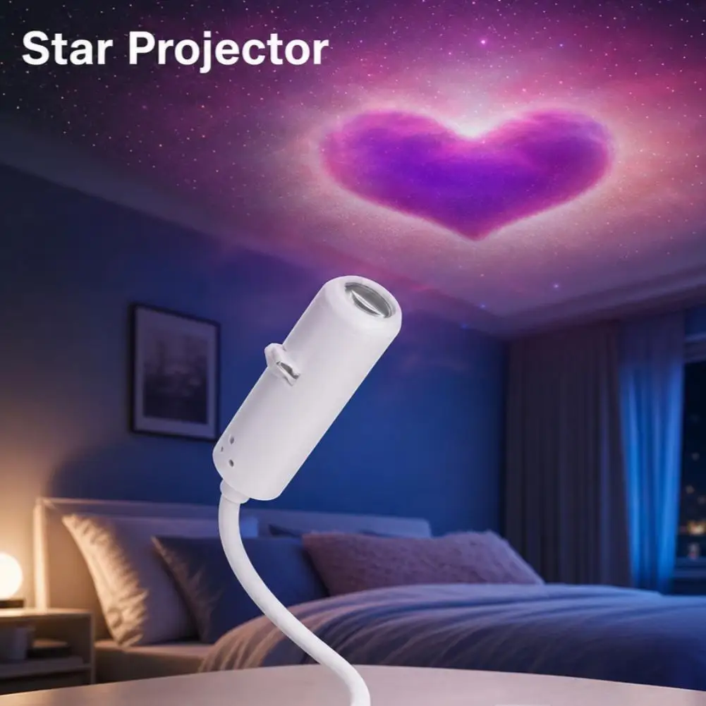 2-in-1 Starry Sky Projector Night Light Galaxy Star Projector Mini LED Ceiling Wall Projection Lamp Home Decor 6/12/24 Patterns