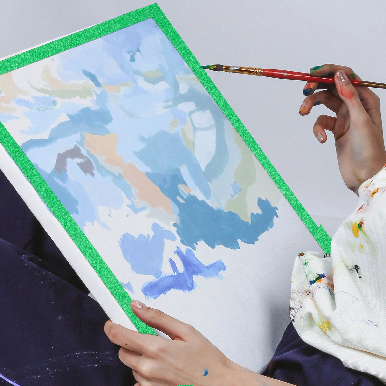 

6pcs 6 Rolls Masking 1.5 Inch Width Easy Remove Adhesive For Diy Crafts Manicure Painting Roll Craft Tape Decorative Artist Tape