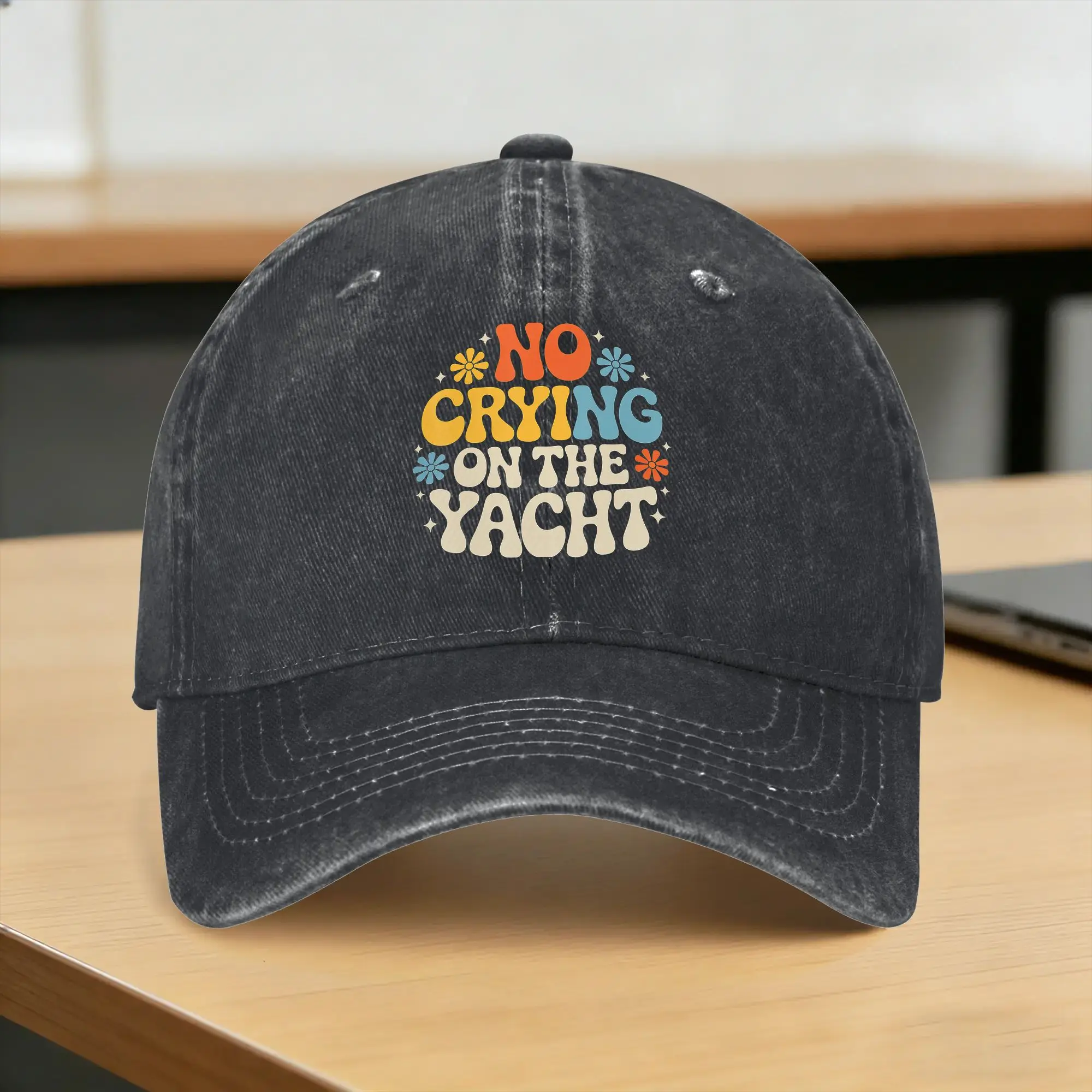 No Crying On The Yacht Luxury Boating Jokes Casual Baseball Cap Spring  Trucker Hat High Quality Hunting Camping Snapback Cap