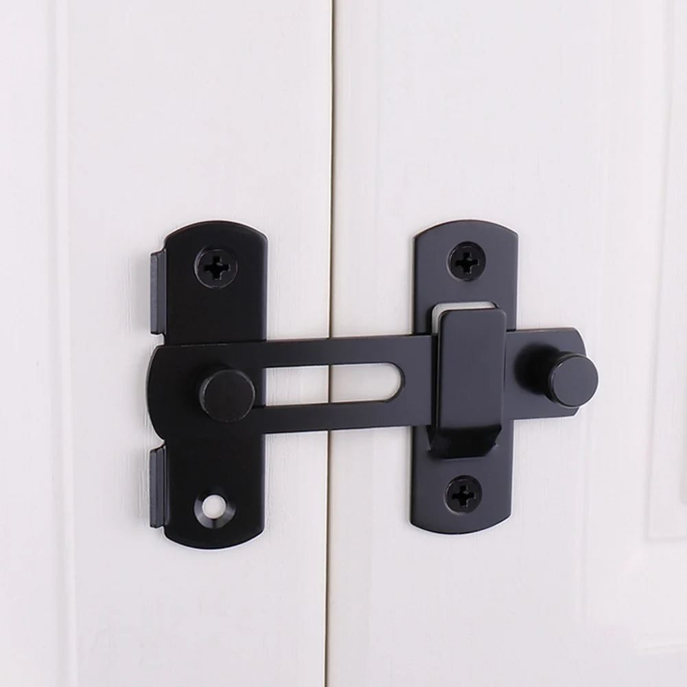 Barn Door Lock 180 Degree Sliding Door Gate-Latch Heavy Duty Stainless Steel Door Lock for Cabinet Cupboard