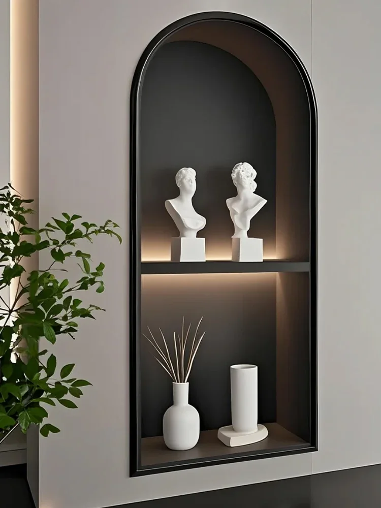 Eckregal aus Edelstahl 304, gebogenes Badezimmerregal