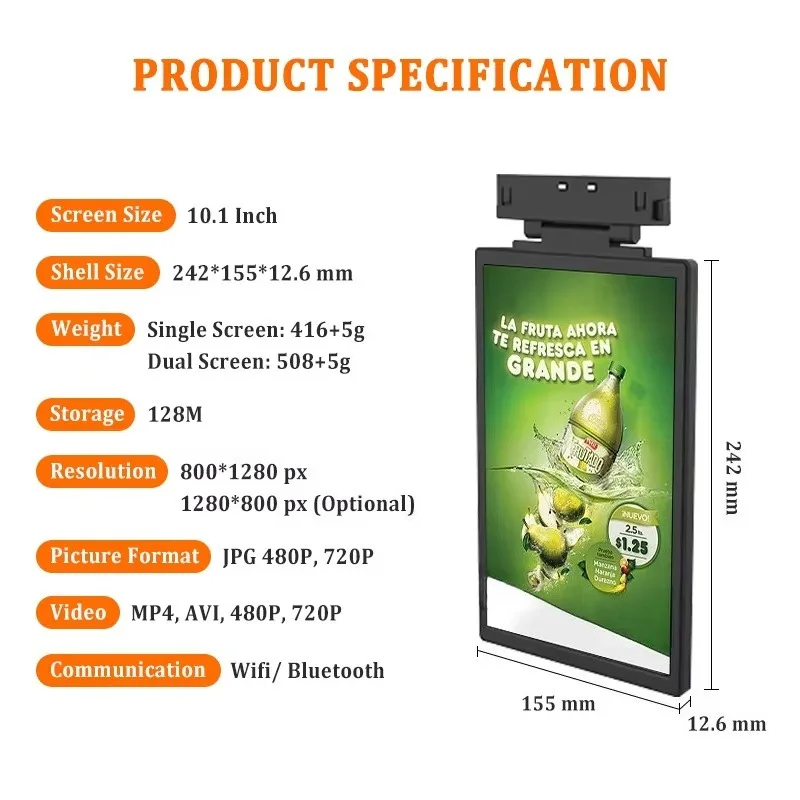 Digital LCD Display 10.1 Inch Electronic Shelf Labels Single Double-Sided with Competitive Promotional Price