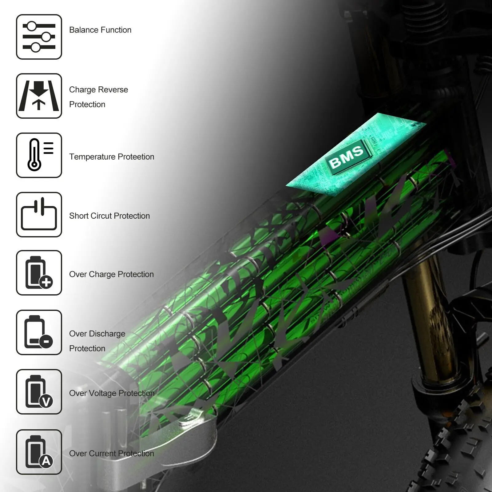 Folding E Bike Battery 48V 10.4Ah 12Ah 14Ah Amp DCH 006 for Samebike LO26 20LVXD30 Folding Electric Bicycle Batteries