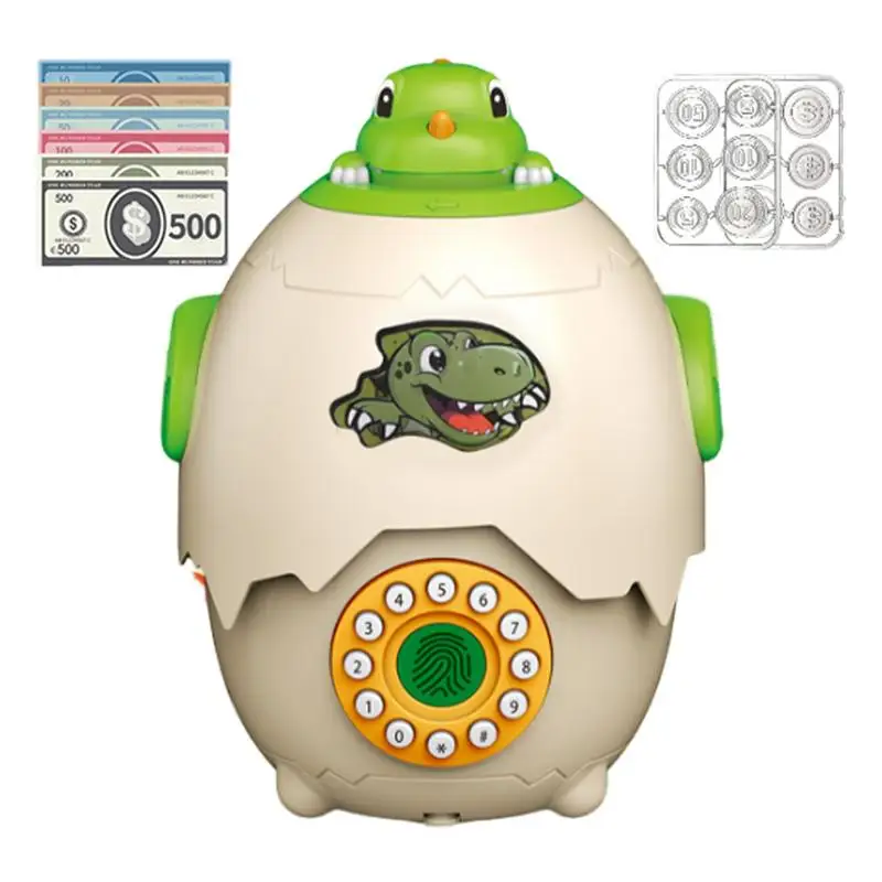 

Electronic Coin Bank 2 In 1 Dinosaur Egg ATM Saving Machine Money Toy Password Cash Can Bank With Storytelling Children's Songs