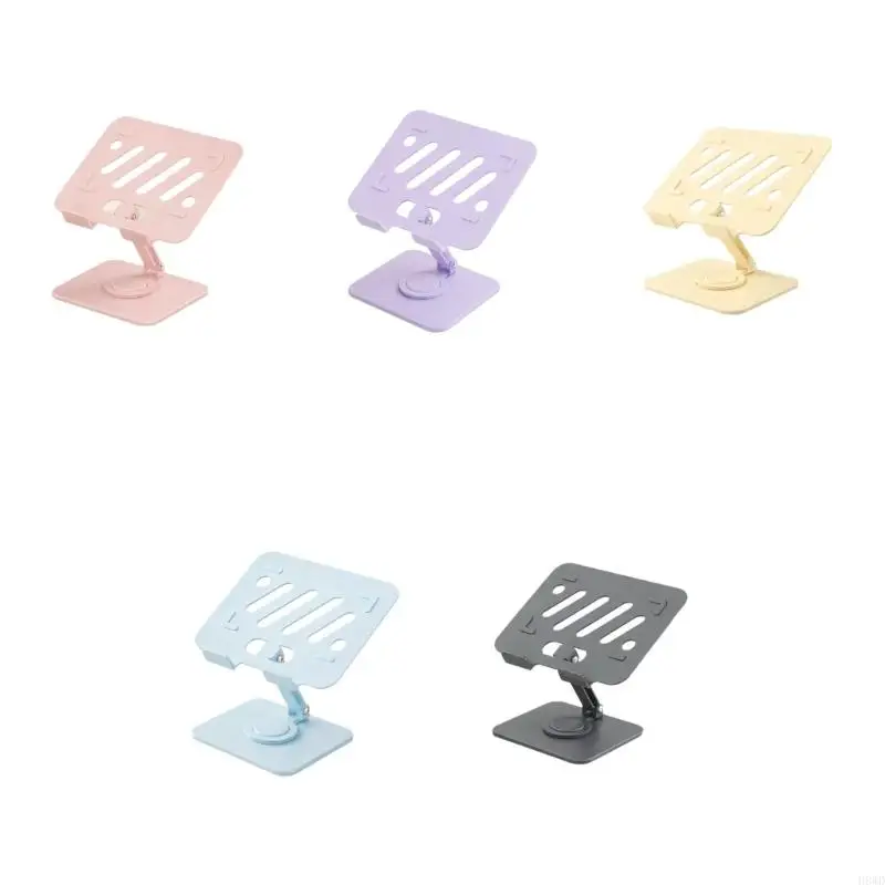 Desktop Carbon Steel Screen Stand with Raised Contact Surfaces, Lower Support Rests, and Angle-Changing Tablet Support Arm H8WD