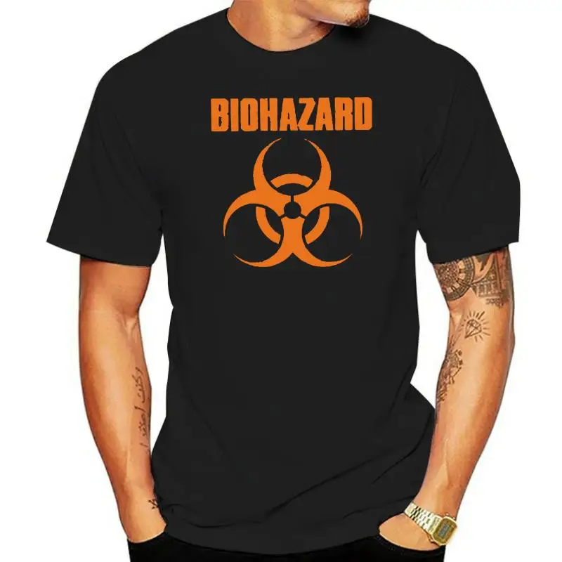 Camiseta con Logo de Banda Clásica BIOHAZARD, mercancía oficial